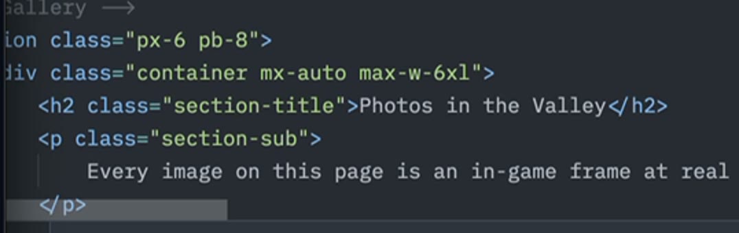 The .svelte source file with the edited line highlighted